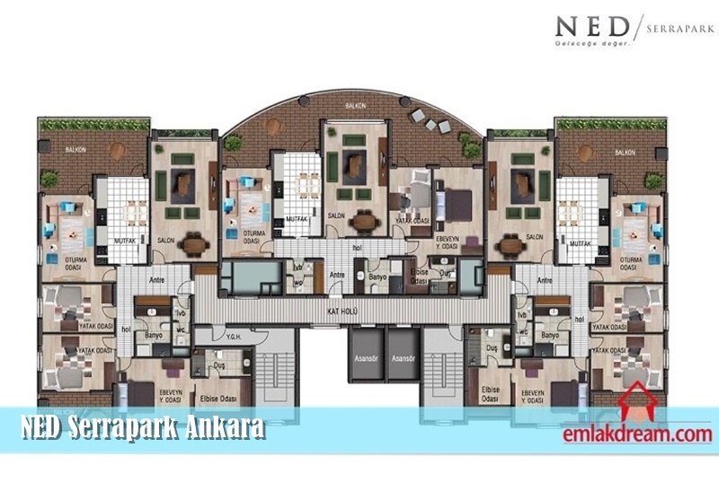 NED Serrapark Ankara -kat planı
